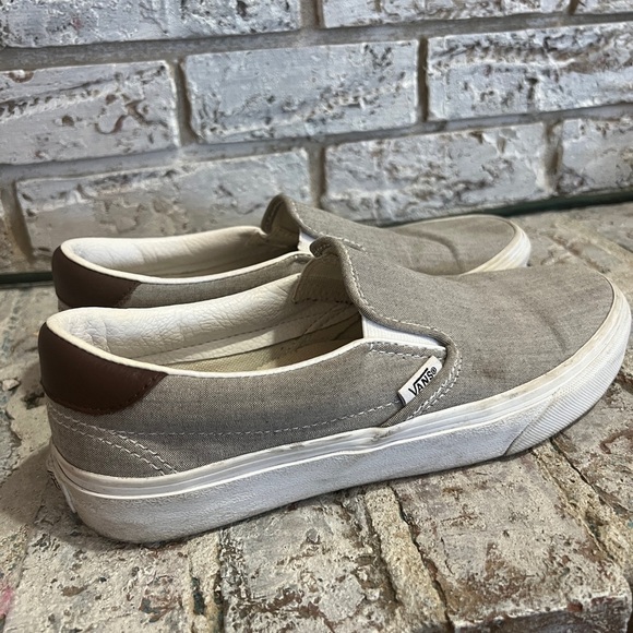 Vans Slip On Off The Wall Low Top Gray Skate Sneakers - Picture 2 of 6